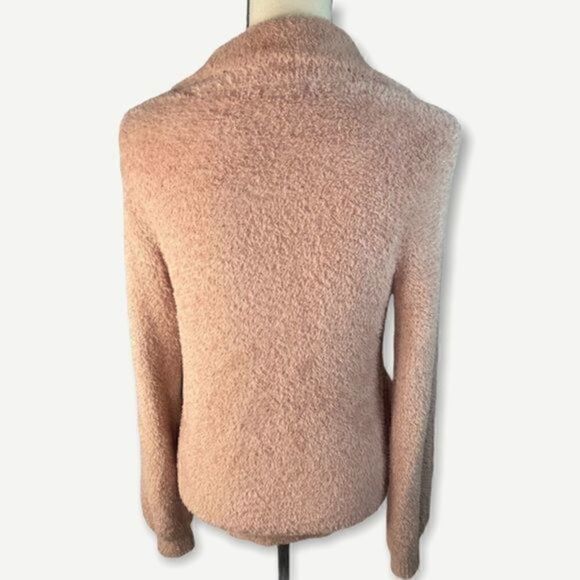 Susina Nordstrom Teddy Fleece Knit Cardigan Pink Small - Picture 6 of 8